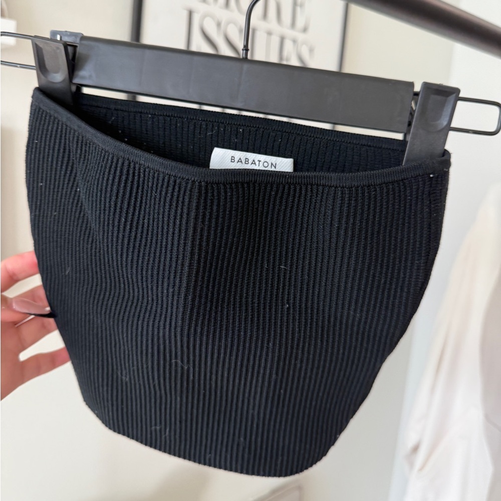 Babaton Midnight Ribbed Tube Top